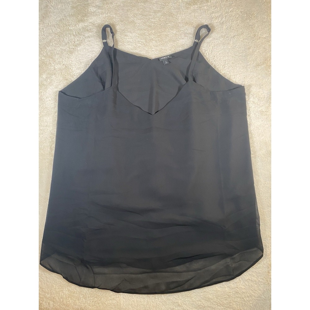 Torrid Sophie Women's Size 2 Tank Top Black Layered Spaghetti Straps